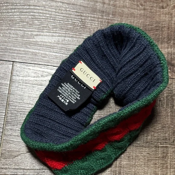 Gucci Red and Green Knit Headband - Picture 3 of 6